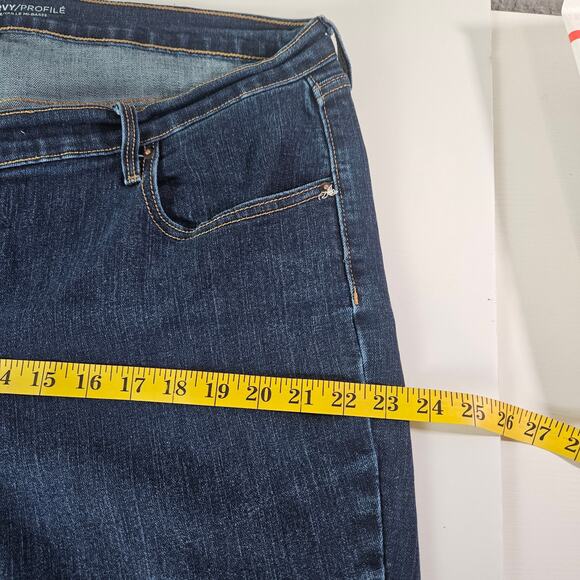 Old Navy Curvy Bootcut Jeans Womens 18 Short Dark Wash Mid-Rise Stretch Y2K - Picture 8 of 11